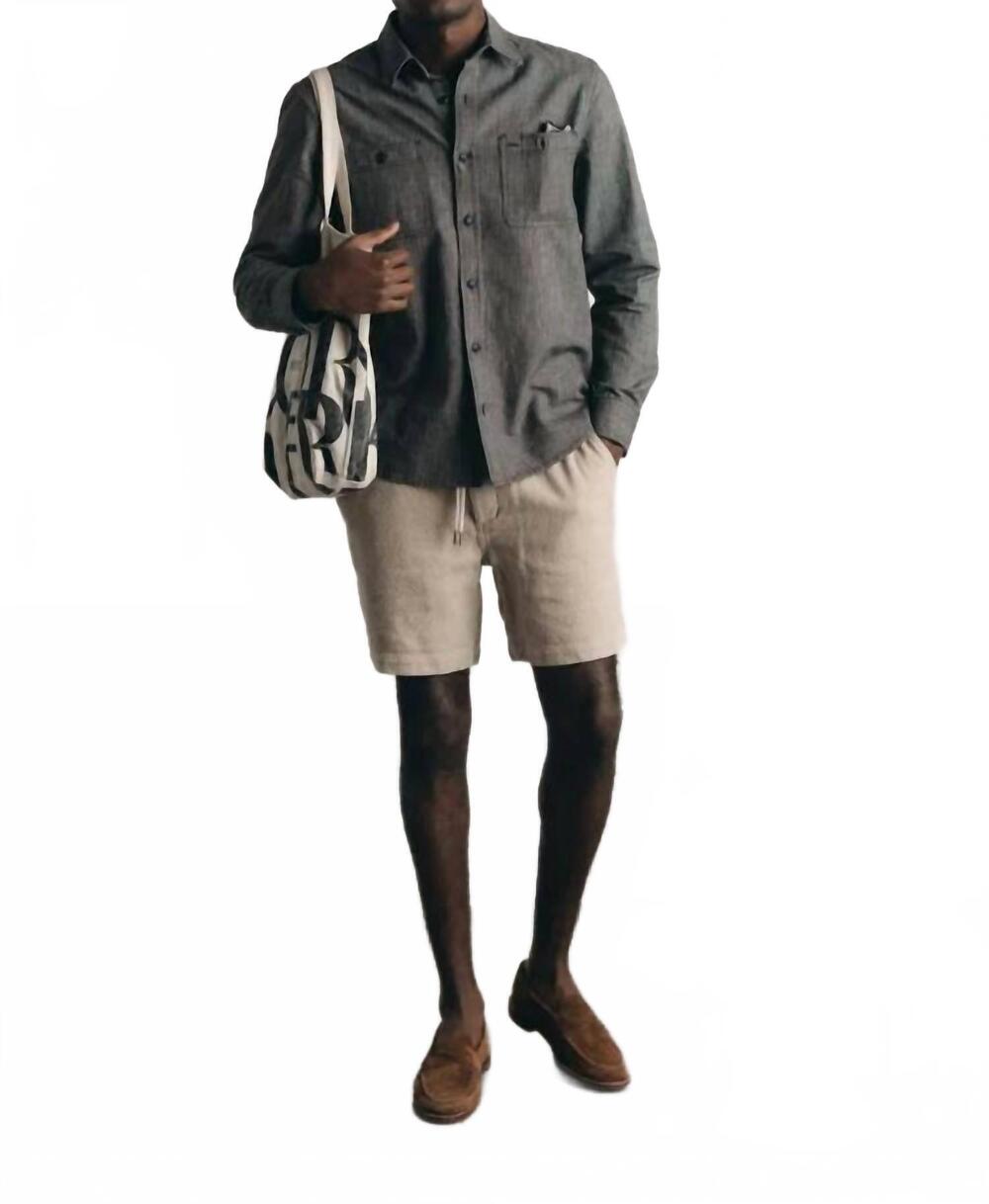 NEW ASHER après easy short in heather oat